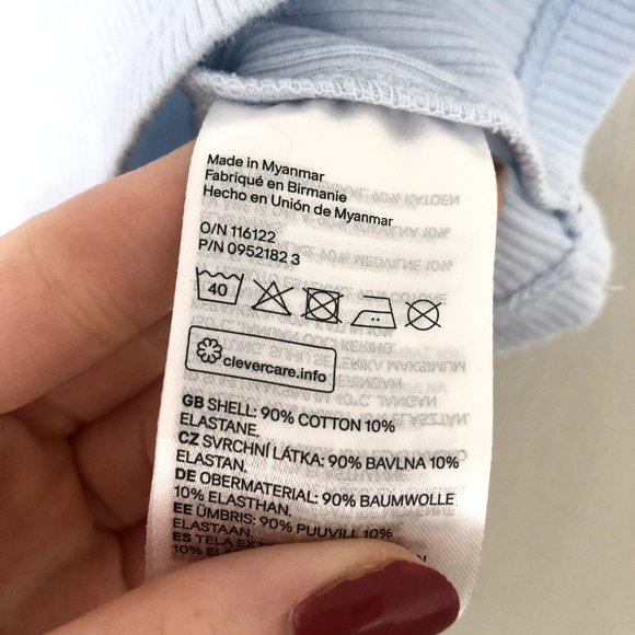 H&M Baby Tee in Baby Blue Size M - Picture 3 of 4